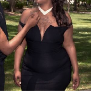 Asymmetrical black dress